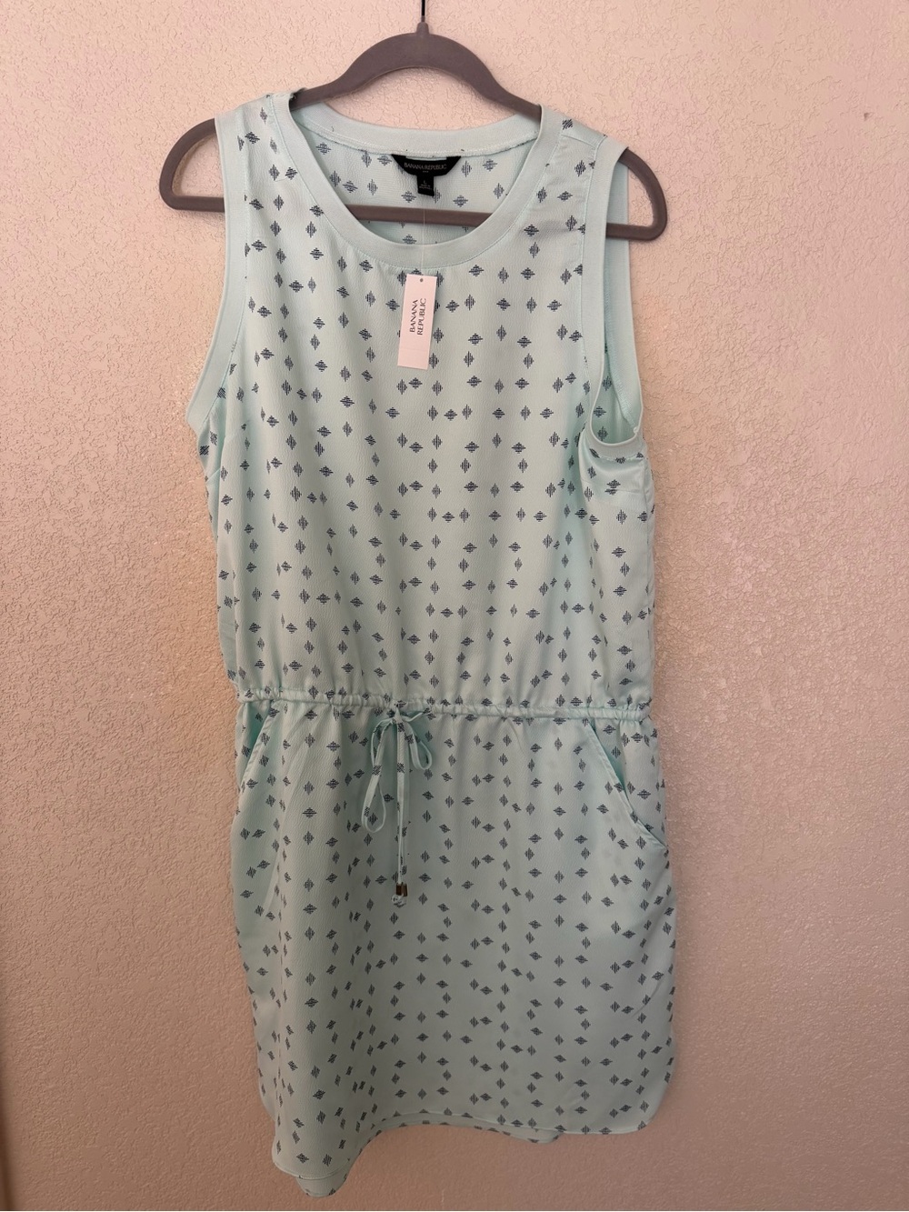 Banana Republic Sleeveless Geometric Print Summer Dress NWT Large